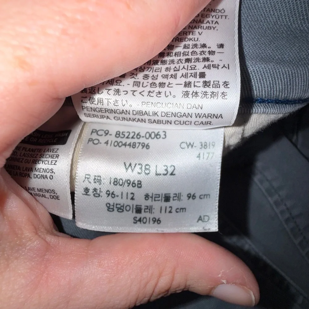 Levis XX Chino Standard Taper Pants Mens 38x32 Gray Twill 85226-0063 Casual